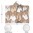 thumbnail image 3 of Wearable Blanket,Corgi Crowd Hooded Wearable Flannel Blanket for Adults & Teens,Winter Poncho Shawl Wrap Cape Cozy Anti-Pill,50"x60", 3 of 5