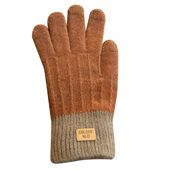 Caywon Womens Winter Gloves for Cold Weather,Touchscreen Warm Texting Knit Gloves for Women Girls Soft Velvet Fleece Lined Winter Accessory for Ladies
