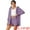 Dark Purple, variant on Unique Bargains Womens 3 Pcs Pajamas Coat Jacket and Crop Top with Shorts Lounge Set 2XL White