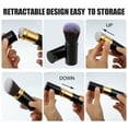 thumbnail image 5 of Unique Bargains 2 Pcs Makeup Brush Kit Travel Retractable Angled Makeup Brush Eye Defining Brush Highlight Brush Black, 5 of 6