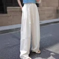 thumbnail image 4 of En stock, camiseta elegante adelgazante de manga corta blanca para mujer, top informal de cuello redondo, línea de hueso adelgazante de verano, 4 of 4