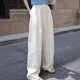 thumbnail image 4 of En stock, camiseta elegante adelgazante de manga corta blanca para mujer, top informal de cuello redondo, línea de hueso adelgazante de verano, 4 of 4