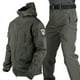 thumbnail image 4 of Traje impermeable de lana para invierno, conjunto de chándal para senderismo para hombre, chaqueta Softshell, chaqueta térmica para acampar, traje táctico, ropa de pesca, 4 of 5
