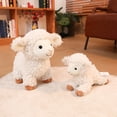 thumbnail image 5 of Adorable Realistic Lamb Plush Toy - Soft Fluffy Stuffed Sheep Doll Throw Pillow for Cuddle & Decor, 5 of 5