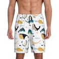 thumbnail image 1 of Balery Cute Whale Pantalones cortos de pijama de punto de algodón para hombre con cinturilla y bolsillos-4X-Large, 1 of 6