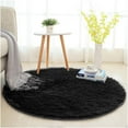 thumbnail image 4 of Lochas Round Fluffy Area Rugs Soft Rug for Living Room Bedroom Kids Nursery Home Decor Shaggy Carpet 6 Feet, Black, 4 of 6