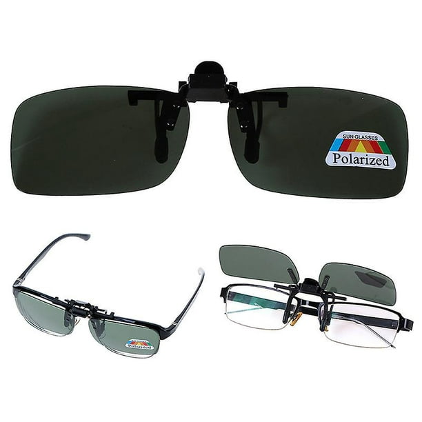 Clip-on Polarized Day Night Vision Flip-up Lens Driving Glasses  SunglassesGYM 