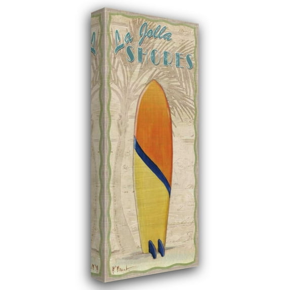 Paul Brent 9x18 Gallery Wrapped Canvas Wall Art Titled - Surf Panel III