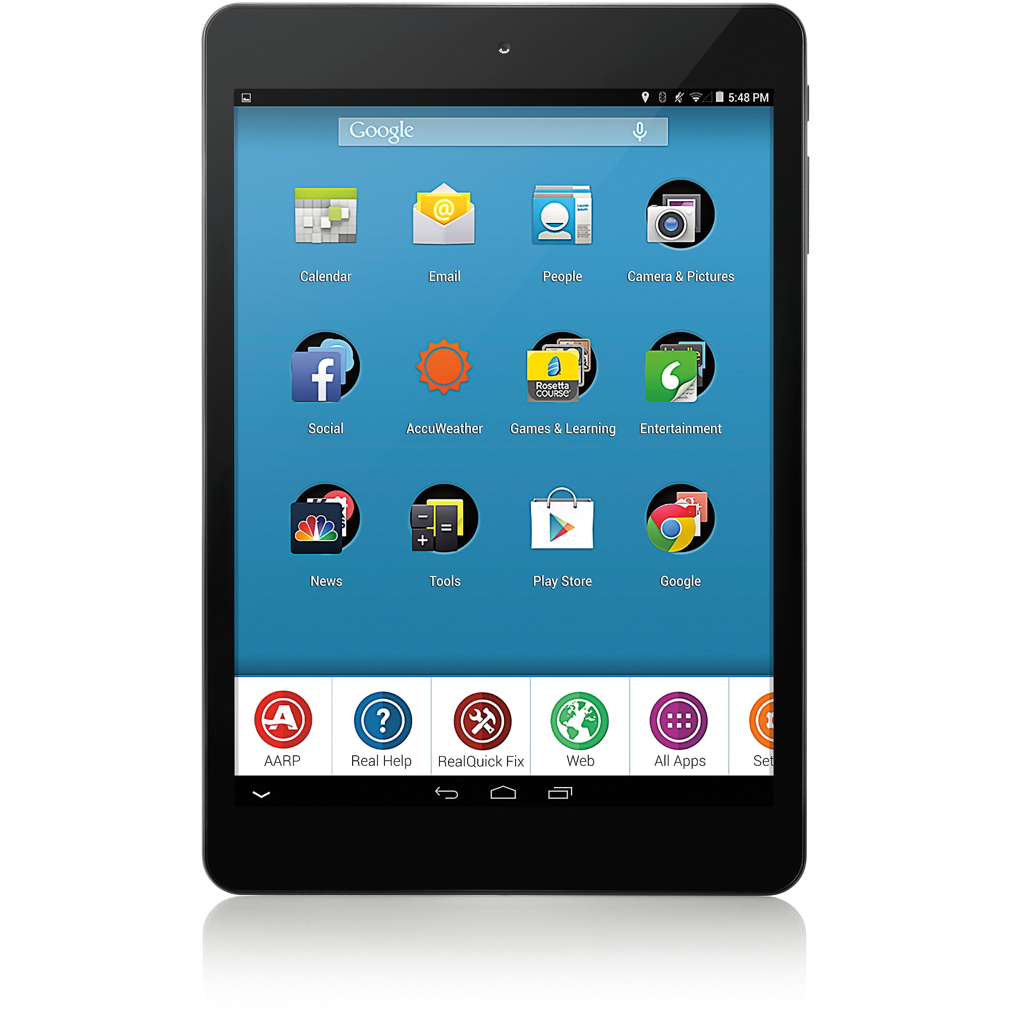 RealPad by AARP 7.85" Tablet 16GB Intel Atom Z2520 Processor Walmart