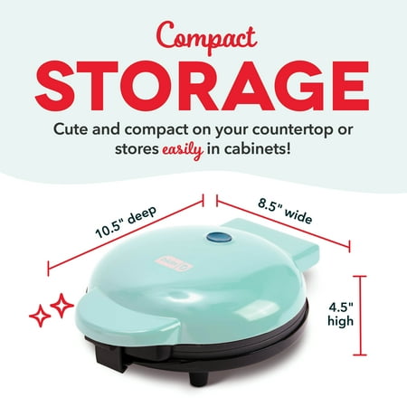 Dash Express Waffle Maker, Aqua