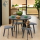 thumbnail image 2 of Mesa de comedor circular moderno negro para 4 personas, 2 of 10