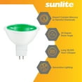 thumbnail image 2 of Sunlite LED MR16 Reflector Spotlight Bulb, 3 Watts (25W Halogen Bulb Equivalent), GU5.3 Bi-Pin Base, Non-Dimmable, Green, 6-Pack, 2 of 7