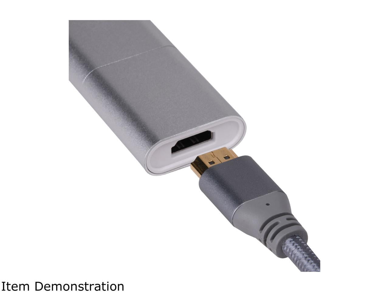 Silverstone RL-EP11S High-quality USB 3.1 Type-C to MiniDP, HDMI 4Kx2K, VGA video combination adapter(Thunderbolt 3 Compatible)