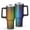 Black-3, variant on 40oz Tumbler with Handle and Straw, Vacuum Insulated Stainless Steel Travel Mug, Fits Car Cup Holder, Neon Rainbow Print