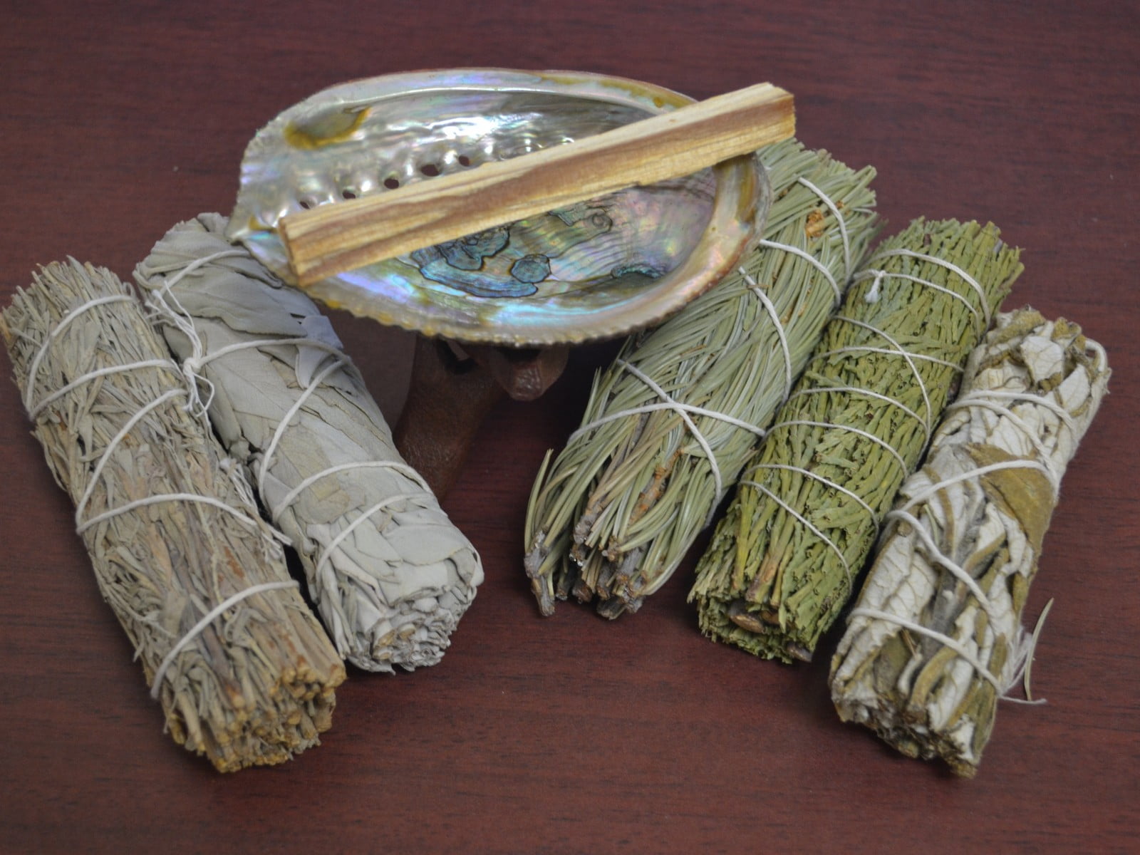 5 Pcs Assort Traditional Sage Bundle Smudge Incense Starter Kit