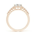 thumbnail image 2 of ANGARA Natural 0.52 Ct. Diamond Halo Ring in 14K Rose Gold for Women (Ring Size: 3), 2 of 10
