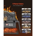 thumbnail image 3 of KFFKFF Electric Fireplace Log, 25 inch Fireplace Insert Log Heater, with Crackling Sound,Remote Controller, 5 Adjustable Flame Brightness, Timer, Overheat Protection, Thermostat, 3 of 9