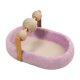 thumbnail image 1 of Cama para gatos con pelota de sisal, accesorios para mascotas, juguetes de entrenamiento, rascador ovalado para gatos. Púrpura, 1 of 9