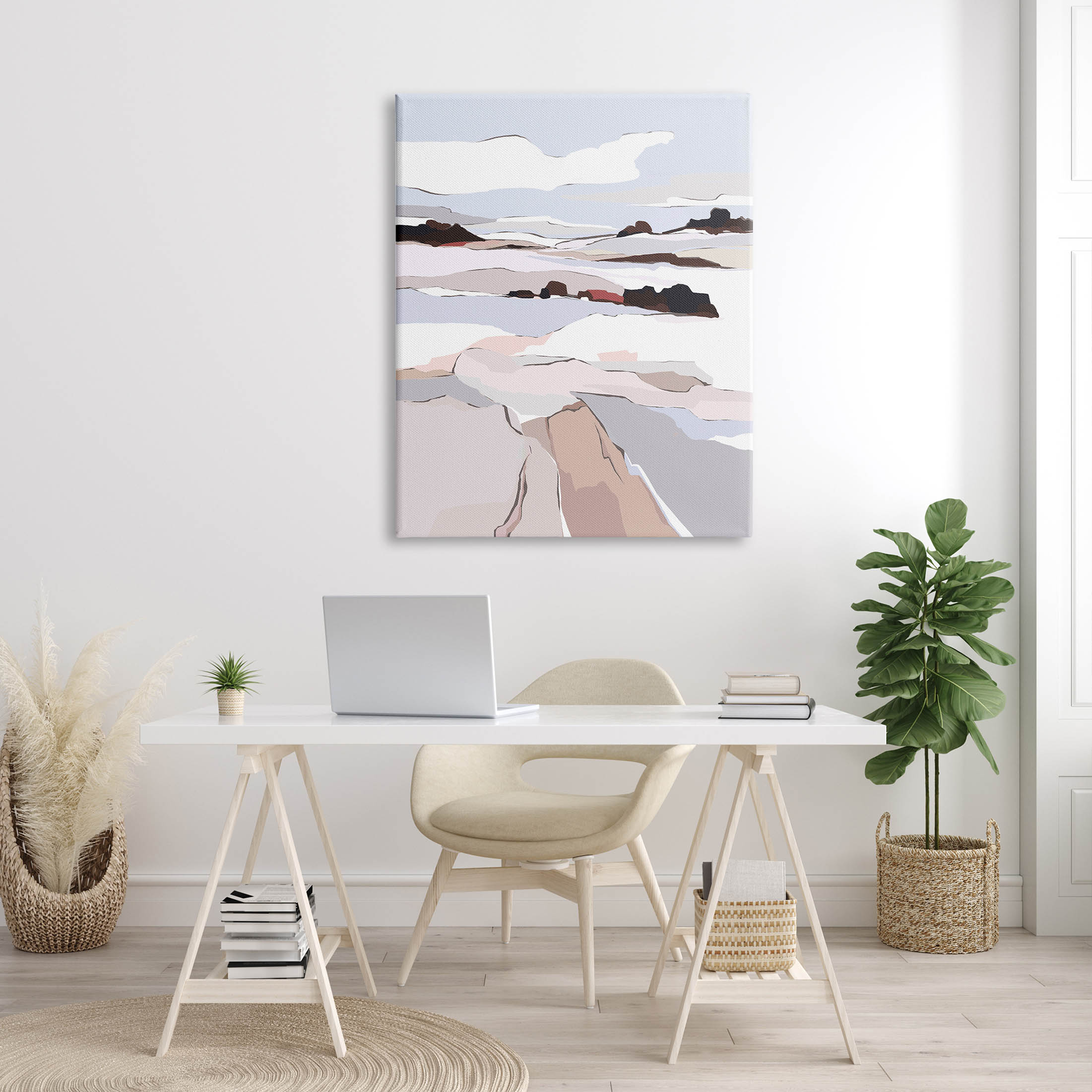 Stupell Industries Winter Mountain Abstract Landscape Graphic Art Gallery Wrapped Canvas Print Wall Art, Design by Nikita Jariwala