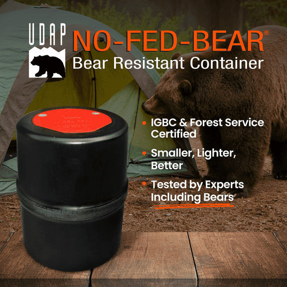 UDAP NO-FED-BEAR Bear Resistant Canister, 2 Gallons, BRC, Single pack