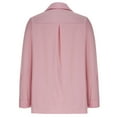 thumbnail image 4 of Elvqul Womens Shirts Button down Collared Womens Tops Solid Long Sleeve Summer Pink Shirt, 4 of 5