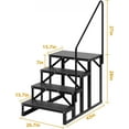thumbnail image 5 of Telyswee 4 Step RV Stairs Hot Tub Steps Outdoor Spa Steps with Handrails, Portable Non-Slip Stairs for Travel Trailers, Car Homes, Campervans and Porches, 600lbs Black, 5 of 8