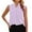 Purple Shirts, variant on CAIVO Shirts A Plain V Neck Sleeveless Chest Pleated Casual Comfortable Vest For Women's Summer Blouse Gatherings Stylish Solid Color Back To School Tops