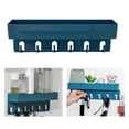 thumbnail image 3 of Estante de baño sin taladro, soporte para champú de pared, organizador de baño adhesivo Darl azul, 3 of 9
