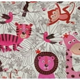 thumbnail image 5 of oneOone Cotton Poplin Twill Pink Fabric Cute Animal Craft Projects Decor Fabric Printed By The Yard 56 Inch Wide, 5 of 6