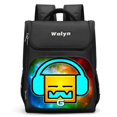 thumbnail image 3 of Mochila grande con diseño de Angry Geometry Dash para niños, niñas y niños, mochila escolar para hombres y mujeres, mochila de viaje duradera y con múltiples compartimentos, 3 of 5