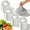 100 PCS, variant on 100 PCS Aluminum Foil Food Covers, Upgraded&Thickened Reusable Aluminum Foil Food Covers, 110℃ Heat Resistant Elastic for Meals Vegetable Fruit Leftovers for Kitchen Reusable Picnic Restaurant