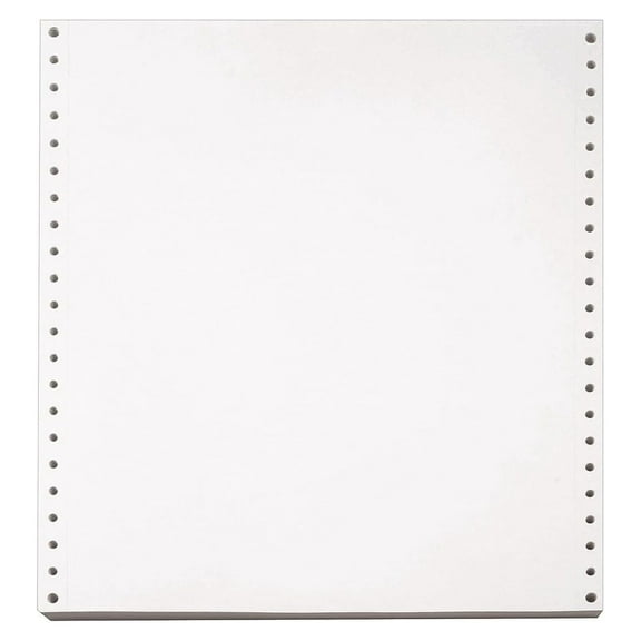 9.5" x 11" Continuous Paper, 18 lbs., 92 Brightness, 2500/Carton (25522/246728) White