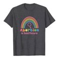 thumbnail image 1 of Chemises "Abortion is Healthcare" pour Femmes Été Col Rond Imprimé Lettre Blouse Basique Décontractée Manches Courtes Tunique Tops, 1 of 5