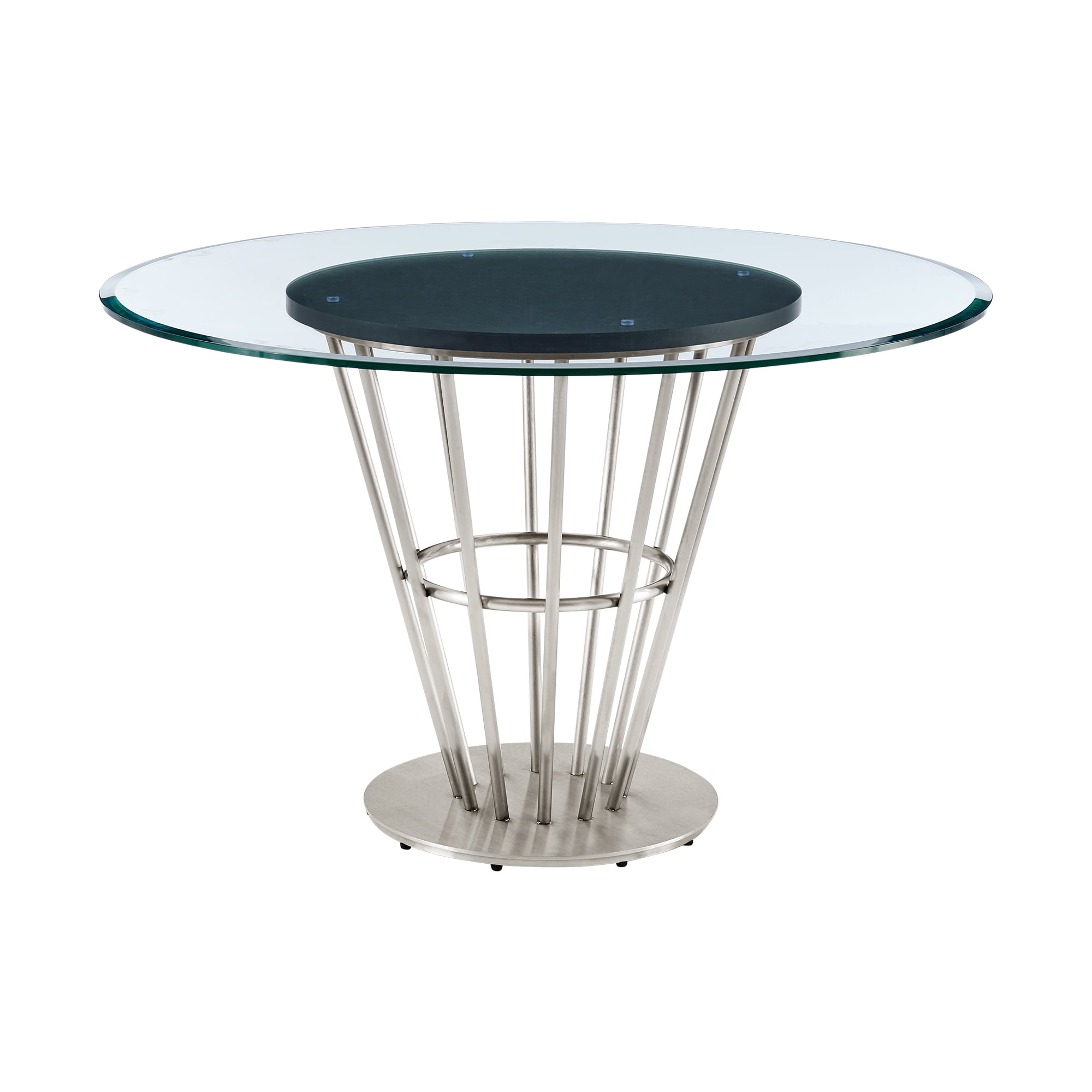 Veronica Shannon 5 Piece Round Dining Set with Charcoal Fabric