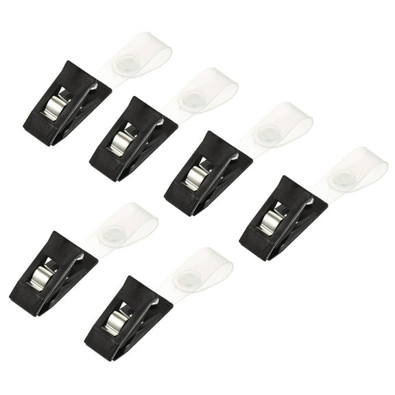 Uxcell Plastic Anti-Wind Clips for Garden Flag Stand Poles Black Clear 20 Pack