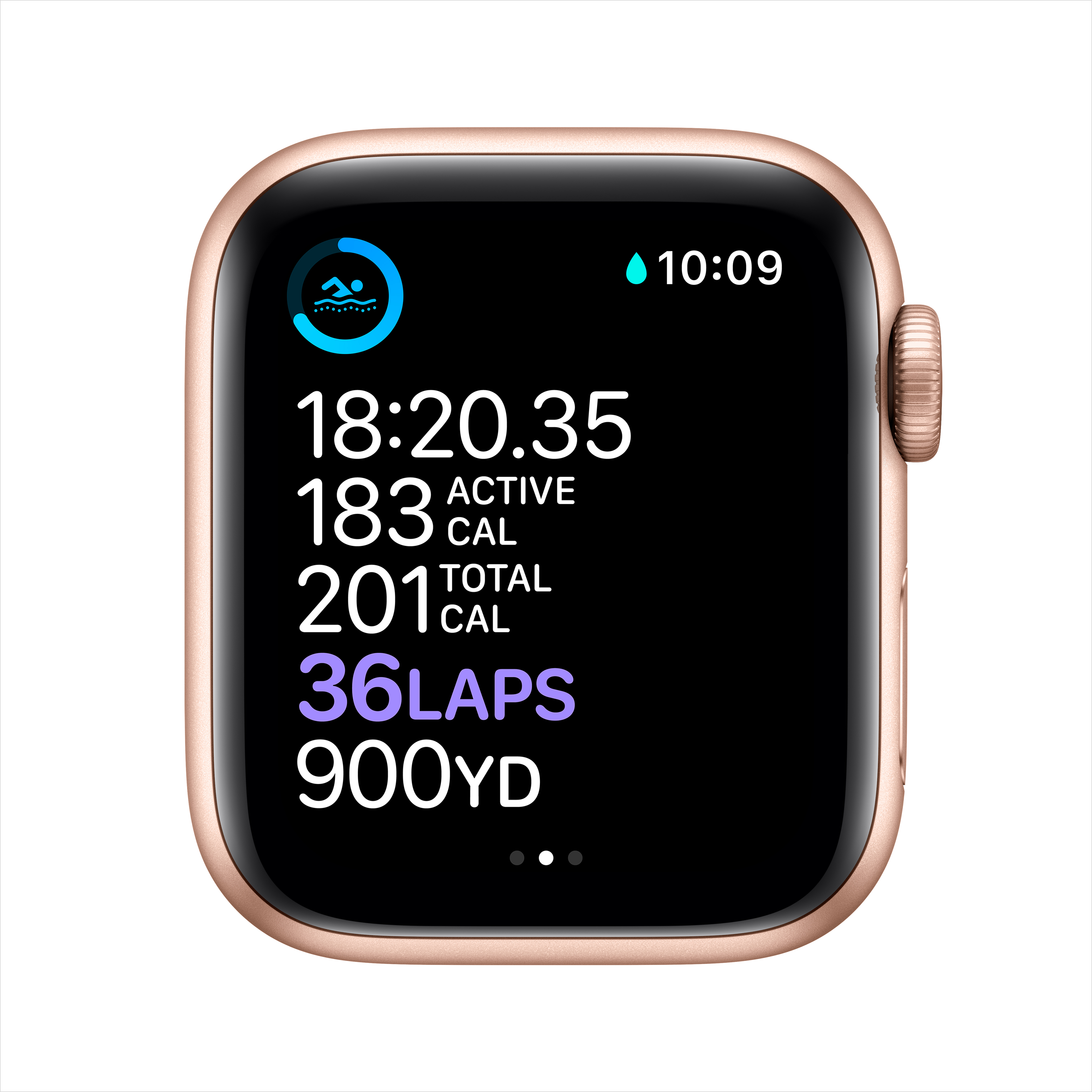 Apple Watch Series 6 GPS, 40mm Gold Aluminum Case with Pink Sand Sport Band - Regular - image 3 of 8
