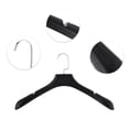 thumbnail image 3 of Perchas de ropa ligeras de 4 piezas con gancho plano, percha de prenda negra, 3 of 5