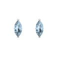thumbnail image 3 of 1 Ct Marquise Cut Studs Blue Natural Aquamarine 18K White Solid Solid Gold Everyday Dainty Earrings Screw Back, 3 of 7