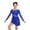 Blue, variant on Girls Long Sleeve Mesh Rhinestones Backless Figure Ice Skating Dress Leotard for Ballet Dance Competition Black 16