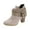 Gray, variant on Women Ankle Bare Boots Solid Round Shoes High Heel Causal Short Rube Booties Gray 39