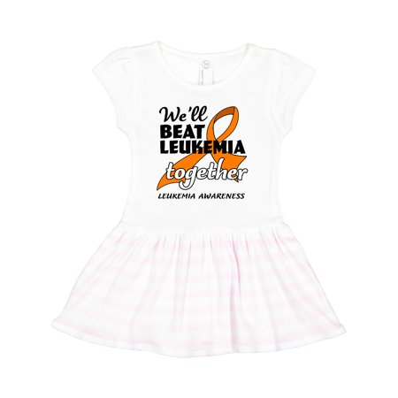 

Inktastic We ll Beat Leukemia Together- Leukemia Awareness Gift Toddler Girl Dress