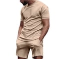 thumbnail image 6 of AJZIOJIRO Men's Short Sleeve Pullover T-Shirts Shorts Set Casual Tees Shirts Summer Cotton Shirt Tops Pants Set M-3XL, 6 of 8