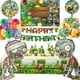 thumbnail image 2 of Juego de globos de látex con temática de mineros y zombis, decoración para tartas de PVZ, suministros para fiestas, pancartas de feliz cumpleaños, juguetes para niños, 2 of 5