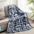 thumbnail image 3 of Football Throw Blanket, Blue Football Team Color Blanket for Men Women, Gifts for Dallas Fans, Football Lovers Gifts Blanket Super Cozy Soft 60" x 50", 3 of 6