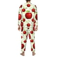 thumbnail image 5 of Kll Fruit Apples Sleepwear Mens Flannel Pajamas,Long Cotton Pj Set, 5 of 9