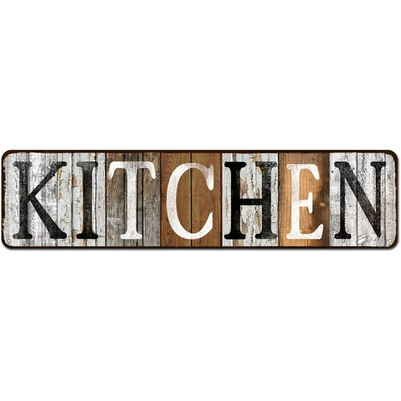 Rustic Farmhouse Kitchen Wall Decor Prints for Dining Room Home Kitchen Signs Wall Decor (Kitchen, 4"x16")