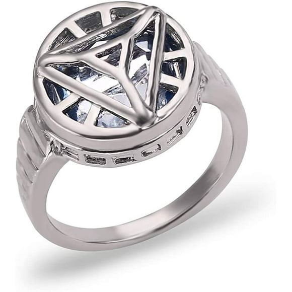 Avengers Iron Man Ring - Tony Stark Ring With Blue Stone Ring Gift For Marvel Fans Men Women Jewelry