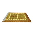 thumbnail image 2 of Ahgly Company Machine Washable Indoor Round Abstract Yellow Modern Area Rugs, 8' Round, 2 of 4