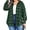 Green-Black, variant on Fantaslook Plus Size Button Down Shirts for Women Long Sleeve Plaid Flannel Shirt Casual Boyfriend Tops