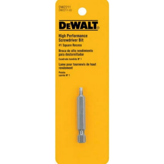 Dewalt Accessories DW2211 Screwdriver Bit, #1 Square Recess, 2-In.